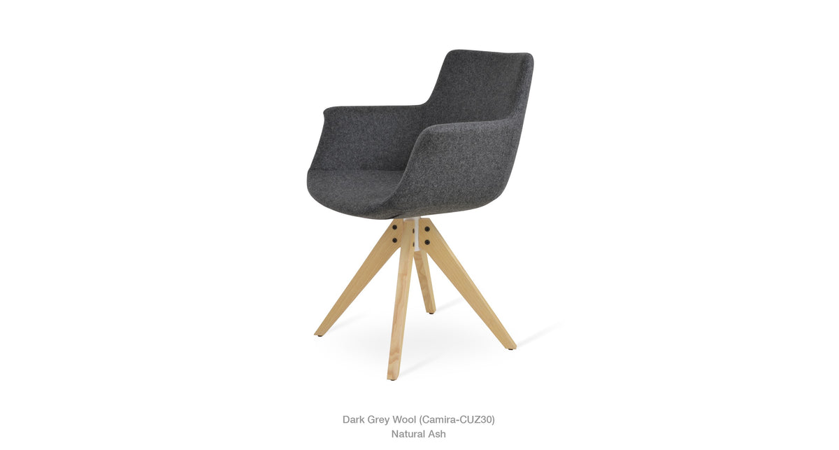 Bottega Pyramid Swivel Chair - durable construction for long-lasting use | Image 5 | InSTYLE Home & Rugs