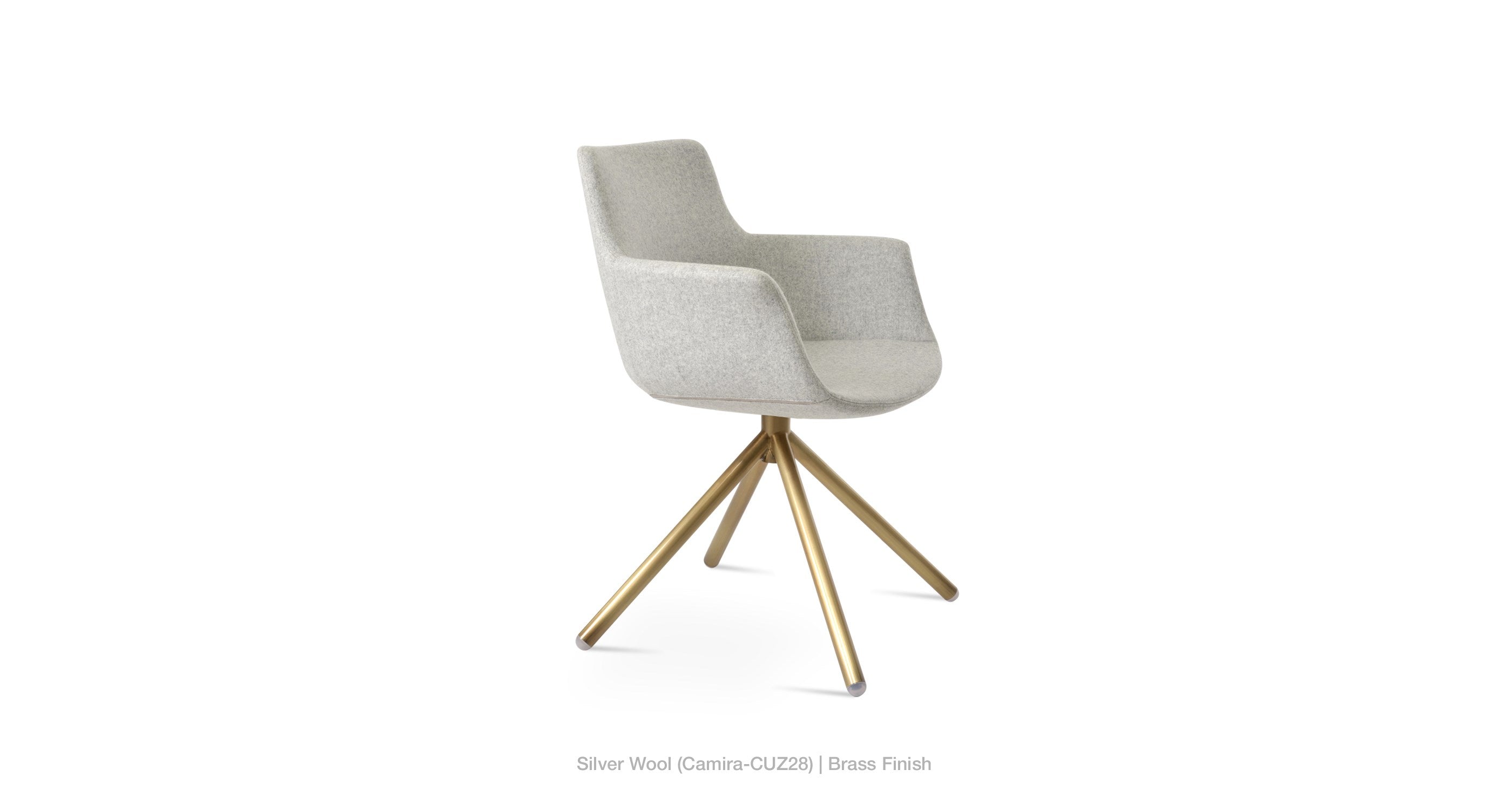 Bottega Stick Swivel Chair - comfortable seating for dining and office spaces | Image 7 | InSTYLE Home & Rugs