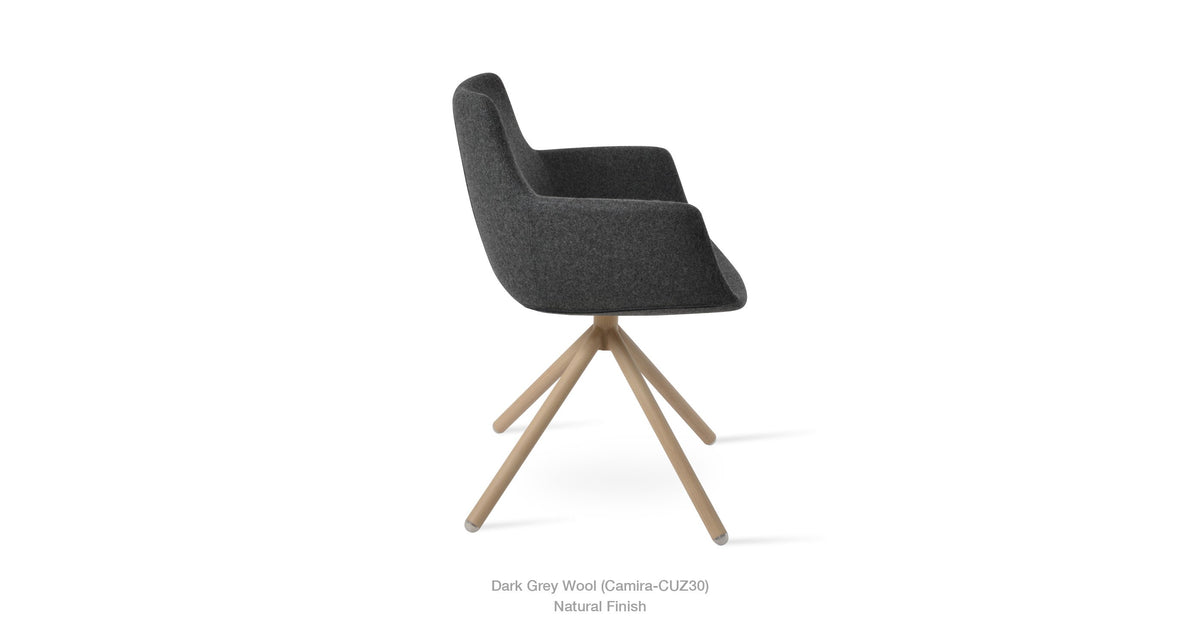 Bottega Stick Swivel Chair - comfortable seating for dining and office spaces | Image 8 | InSTYLE Home & Rugs