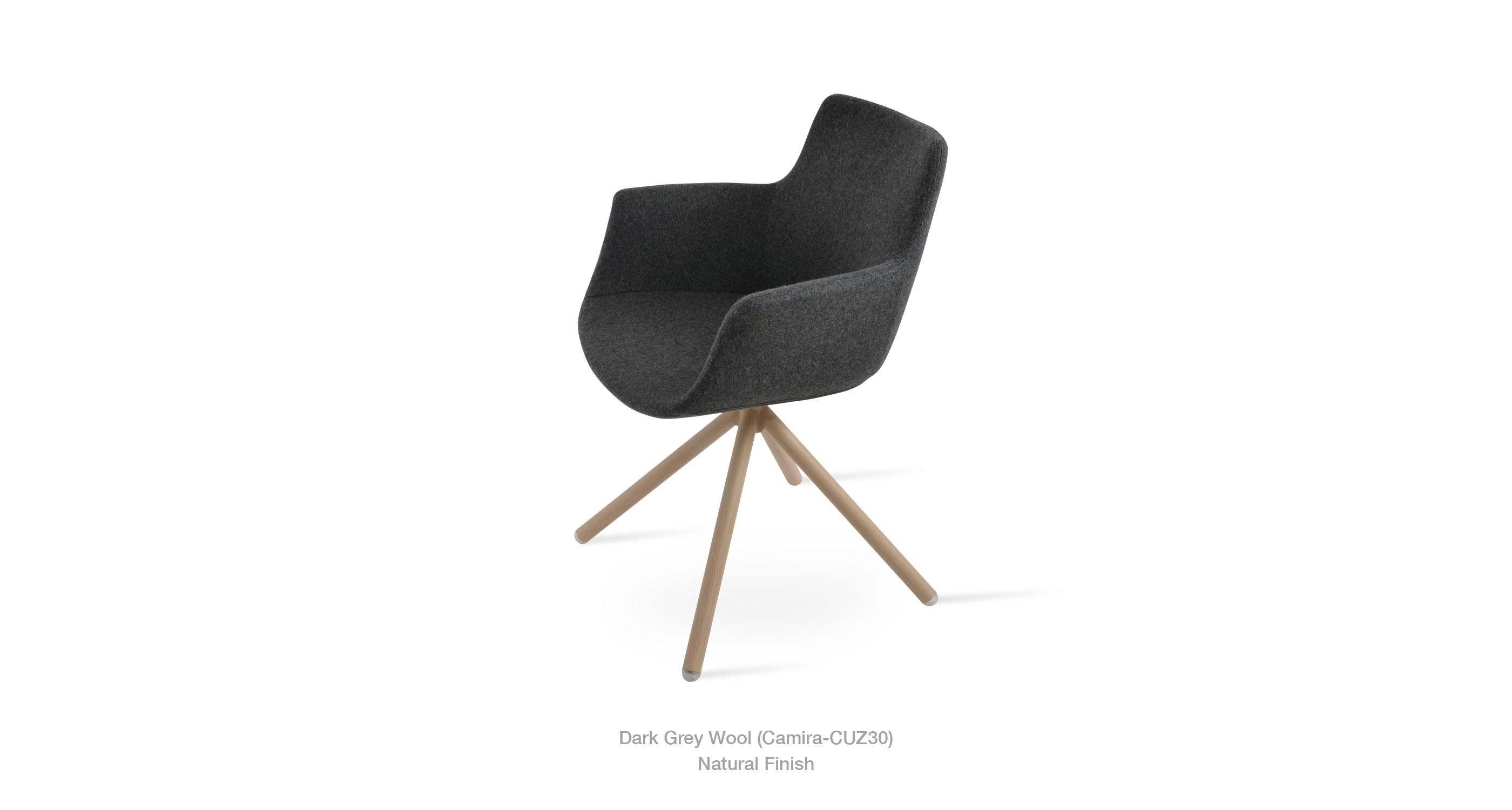 Bottega Stick Swivel Chair - comfortable seating for dining and office spaces | Image 9 | InSTYLE Home & Rugs