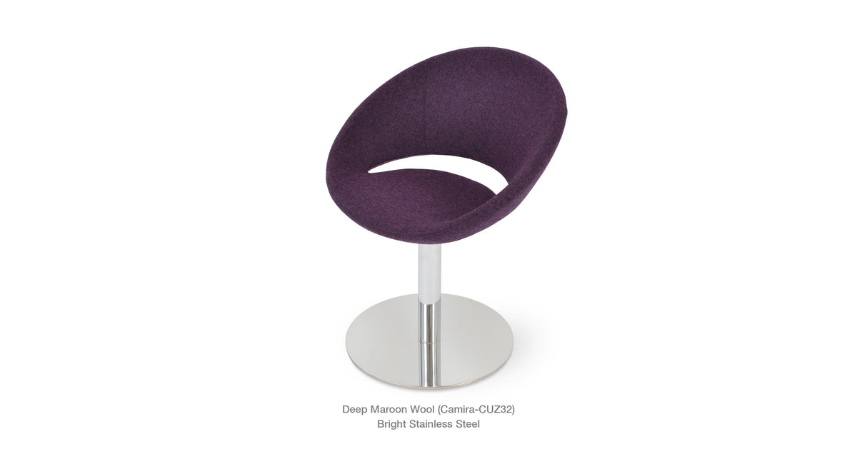 Crescent Round Swivel Chair - durable construction for long-lasting use | Image 3 | InSTYLE Home & Rugs