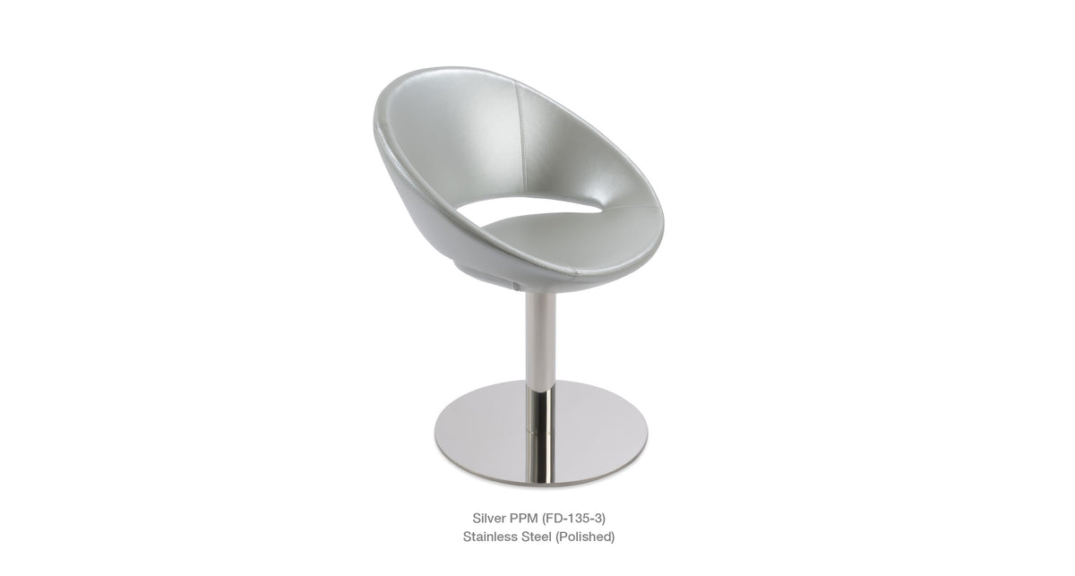 Crescent Round Swivel Chair - durable construction for long-lasting use | Image 17 | InSTYLE Home & Rugs
