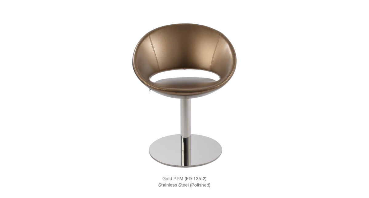 Crescent Round Swivel Chair - durable construction for long-lasting use | Image 18 | InSTYLE Home & Rugs