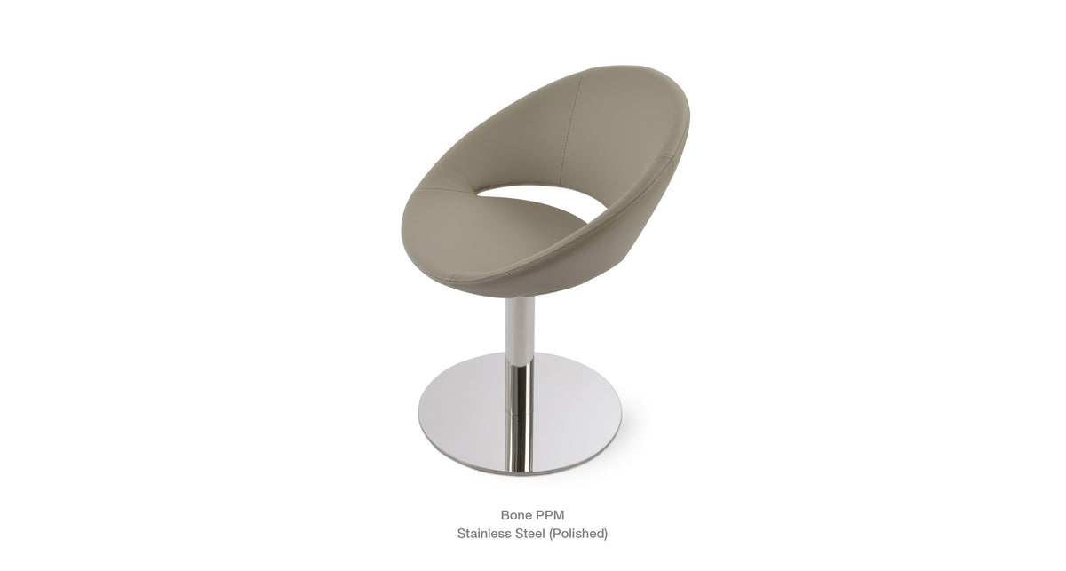 Crescent Round Swivel Chair - durable construction for long-lasting use | Image 20 | InSTYLE Home & Rugs