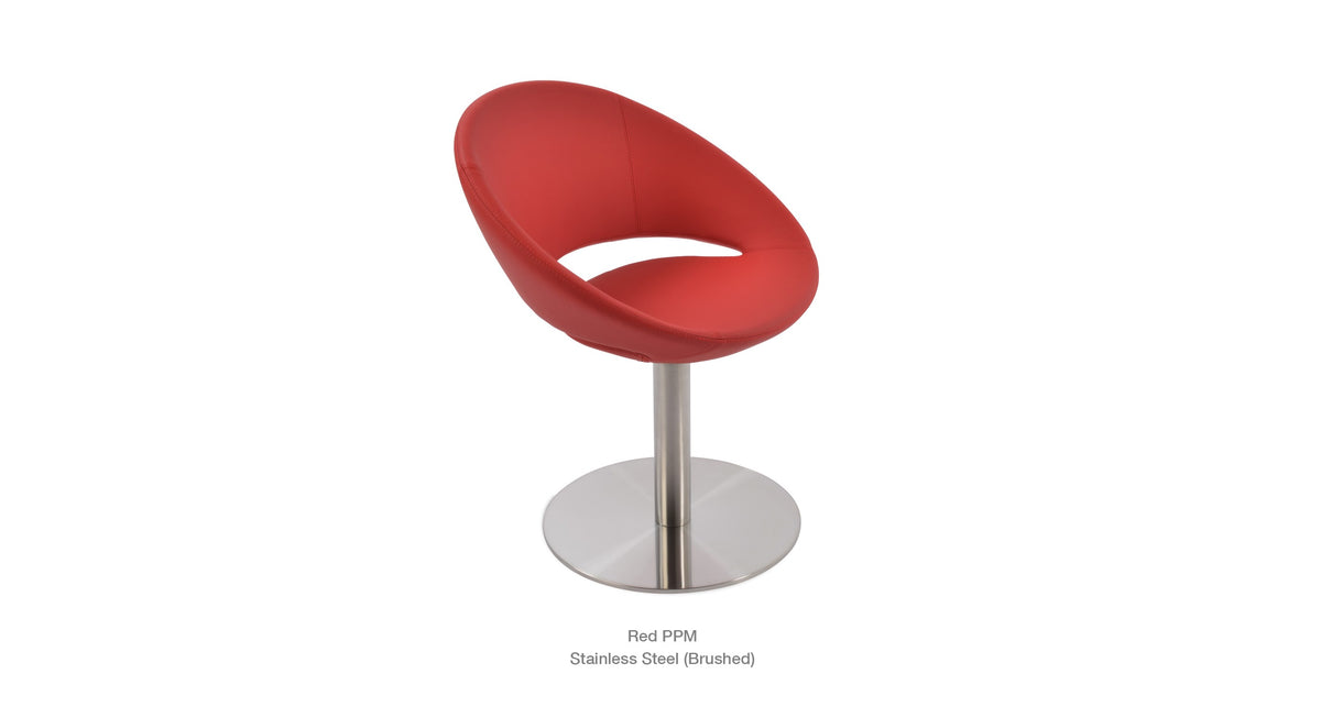 Crescent Round Swivel Chair - durable construction for long-lasting use | Image 23 | InSTYLE Home & Rugs