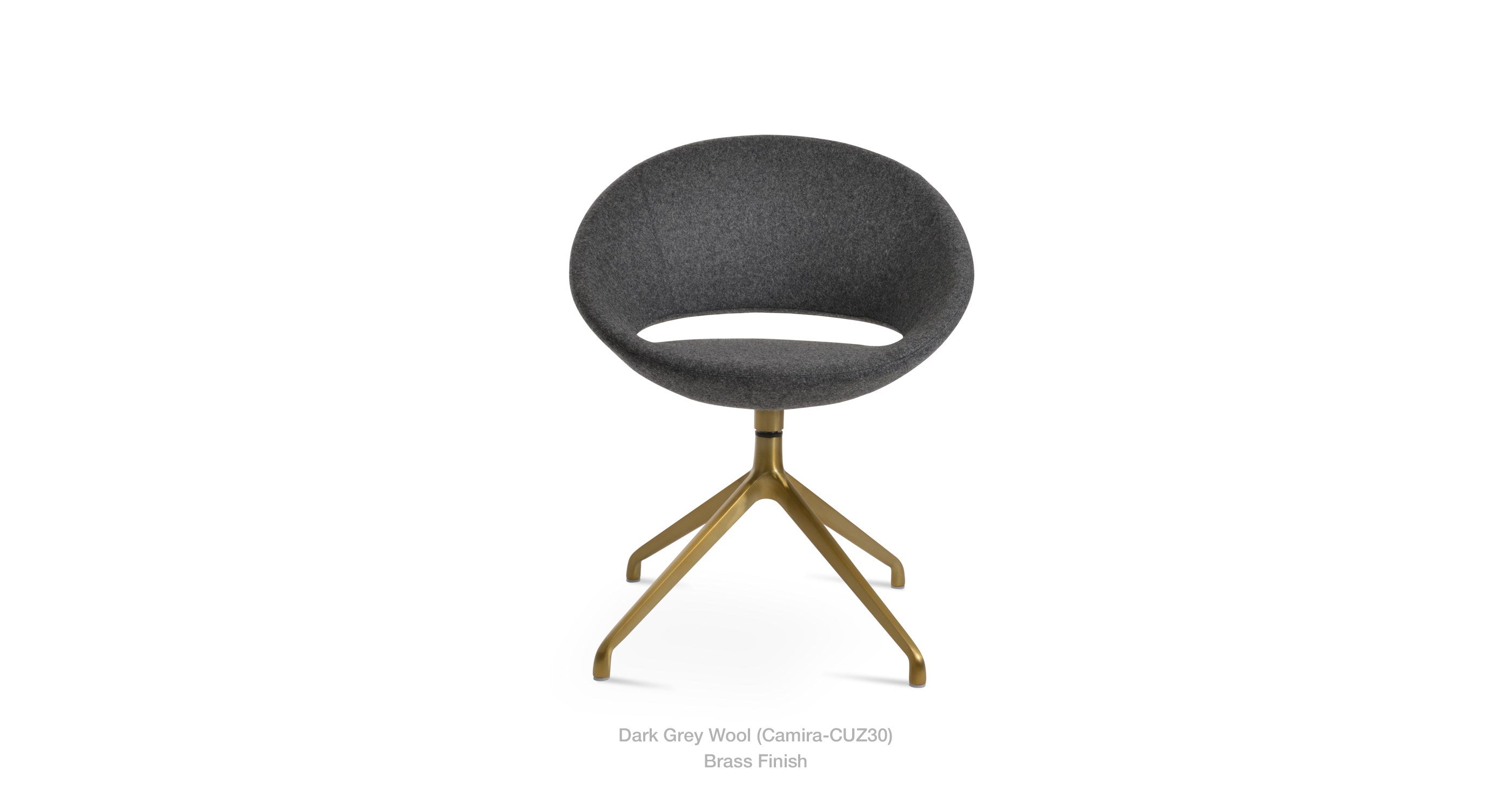 Crescent Spider Swivel Chair - comfortable seating for dining and office spaces | Image 3 | InSTYLE Home & Rugs