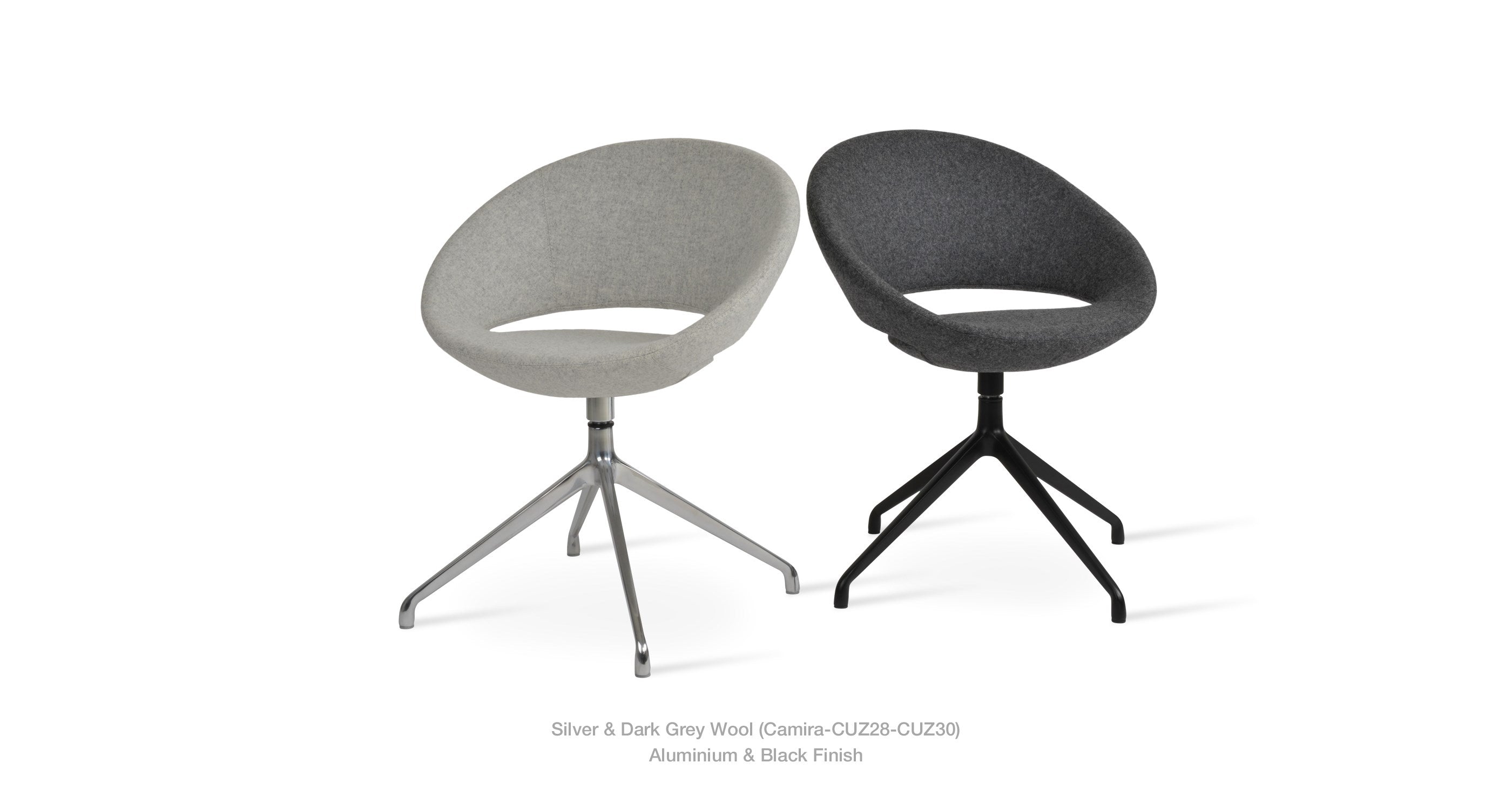 Crescent Spider Swivel Chair - comfortable seating for dining and office spaces | Image 9 | InSTYLE Home & Rugs