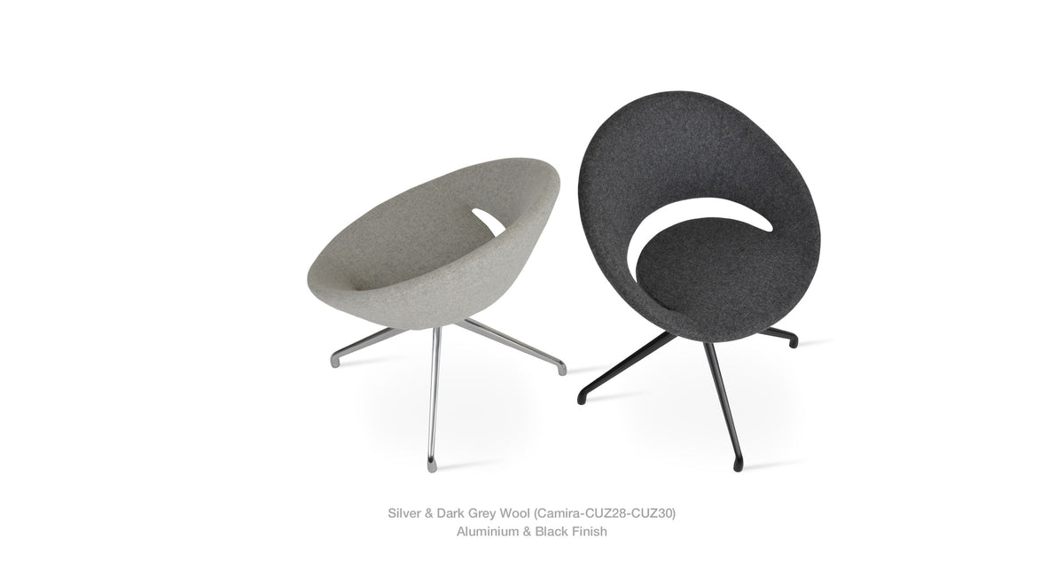 Crescent Spider Swivel Chair - comfortable seating for dining and office spaces | Image 10 | InSTYLE Home & Rugs