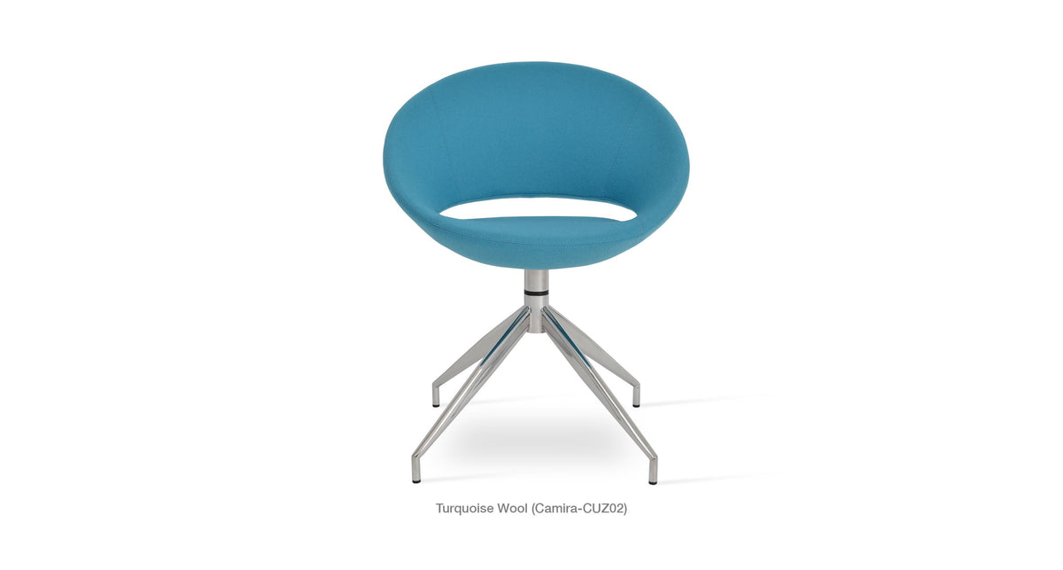 Crescent Spider Swivel Chair - comfortable seating for dining and office spaces | Image 17 | InSTYLE Home & Rugs