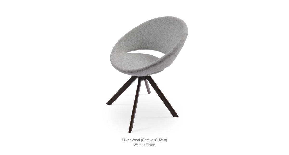 Crescent Sword Swivel Chair - durable construction for long-lasting use | Image 3 | InSTYLE Home & Rugs