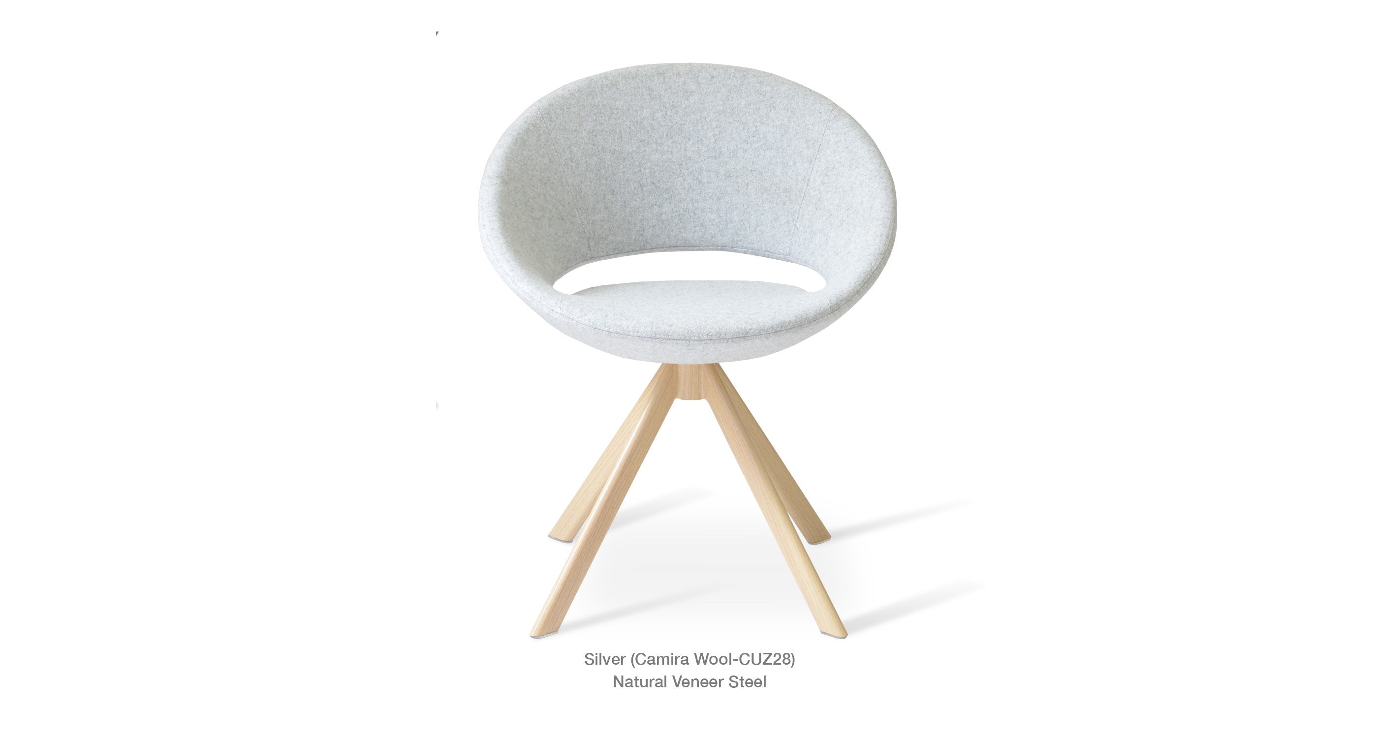 Crescent Sword Swivel Chair - durable construction for long-lasting use | Image 6 | InSTYLE Home & Rugs