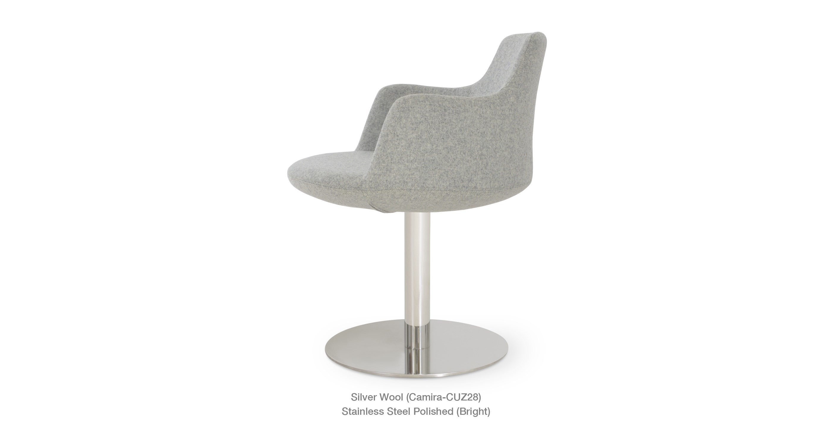 Dervish Round Swivel Chair - comfortable seating for dining and office spaces | Image 3 | InSTYLE Home & Rugs