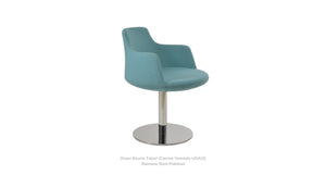 Dervish Round Swivel Chair - comfortable seating for dining and office spaces | Image 4 | InSTYLE Home & Rugs