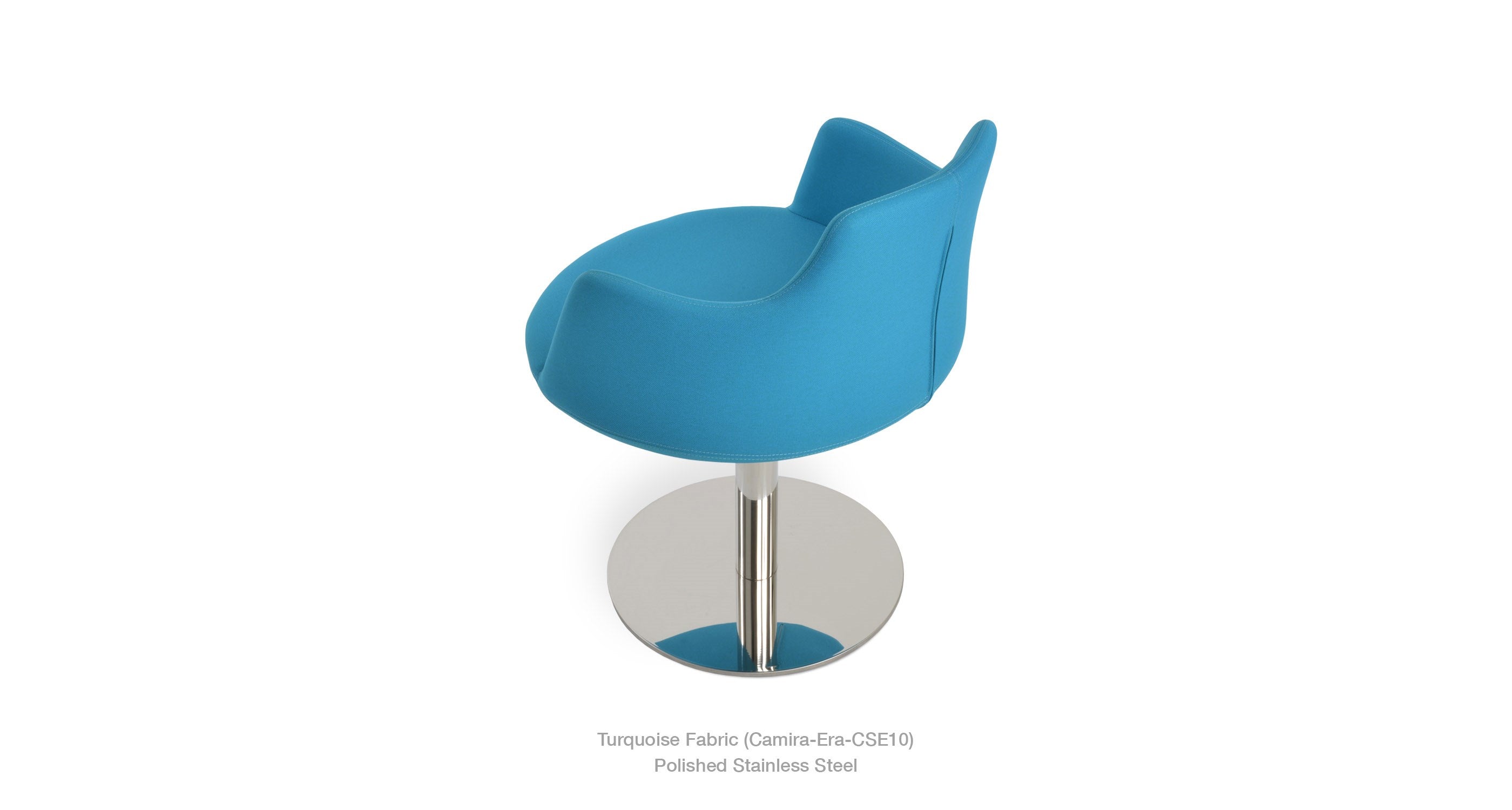 Dervish Round Swivel Chair - comfortable seating for dining and office spaces | Image 6 | InSTYLE Home & Rugs