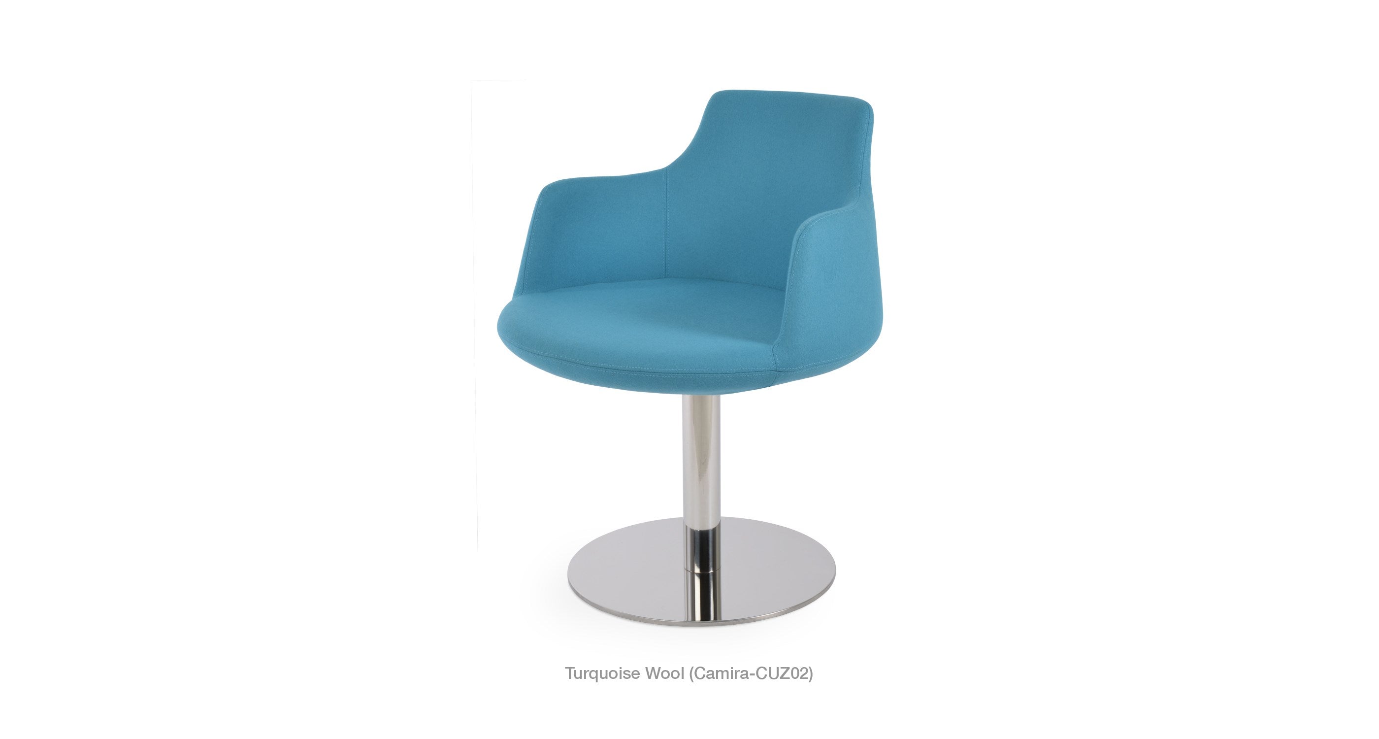 Dervish Round Swivel Chair - comfortable seating for dining and office spaces | Image 7 | InSTYLE Home & Rugs