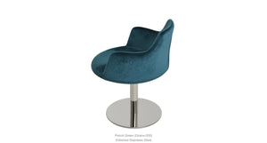 Dervish Round Swivel Chair - comfortable seating for dining and office spaces | Image 9 | InSTYLE Home & Rugs