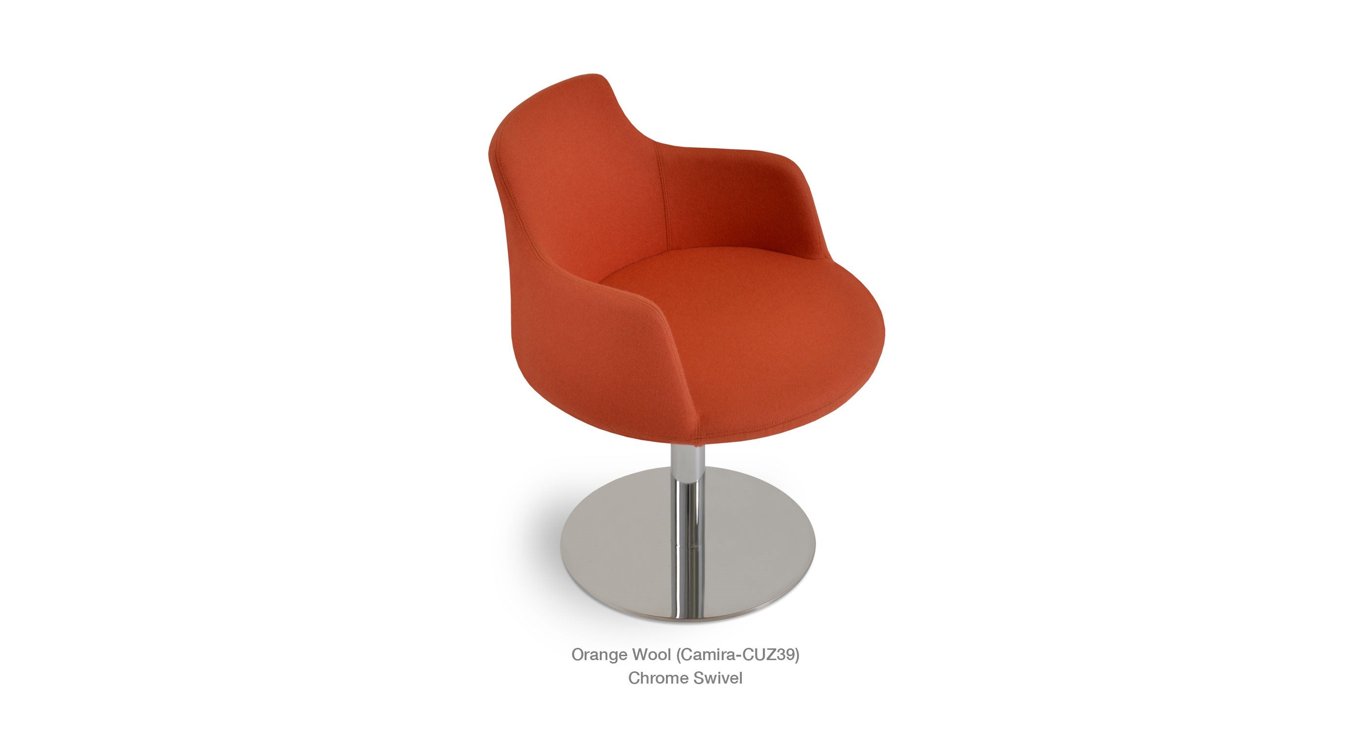 Dervish Round Swivel Chair - comfortable seating for dining and office spaces | Image 12 | InSTYLE Home & Rugs
