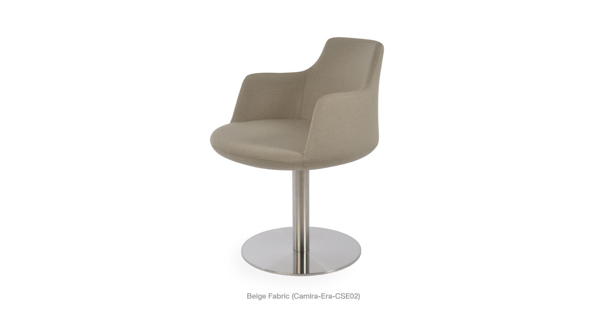 Dervish Round Swivel Chair - comfortable seating for dining and office spaces | Image 13 | InSTYLE Home & Rugs