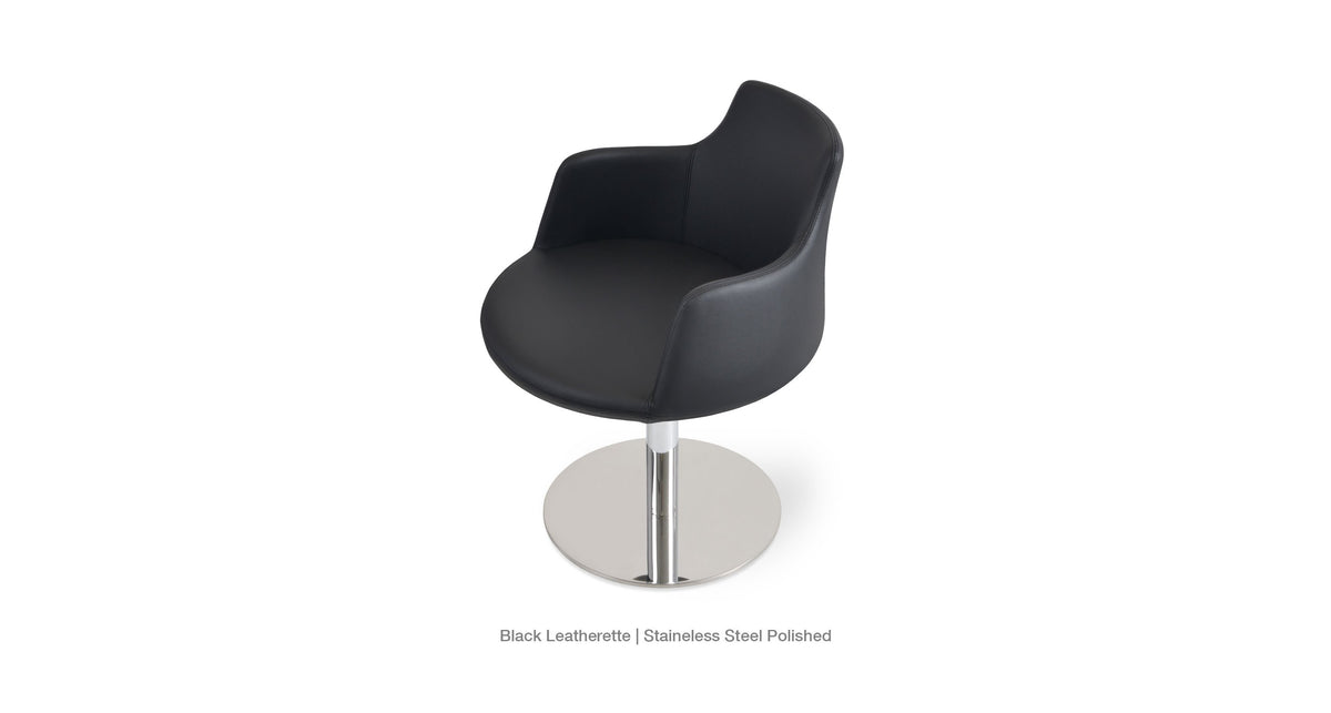 Dervish Round Swivel Chair - comfortable seating for dining and office spaces | Image 14 | InSTYLE Home & Rugs