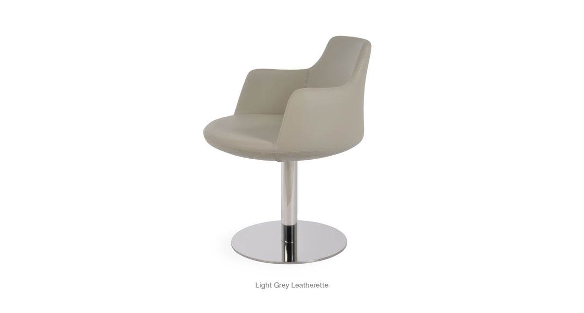 Dervish Round Swivel Chair - comfortable seating for dining and office spaces | Image 18 | InSTYLE Home & Rugs
