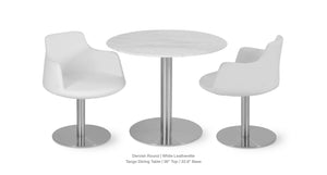 Dervish Round Swivel Chair - comfortable seating for dining and office spaces | Image 24 | InSTYLE Home & Rugs