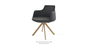 Dervish Sword Swivel Chair - comfortable seating for dining and office spaces | Image 1 | InSTYLE Home & Rugs
