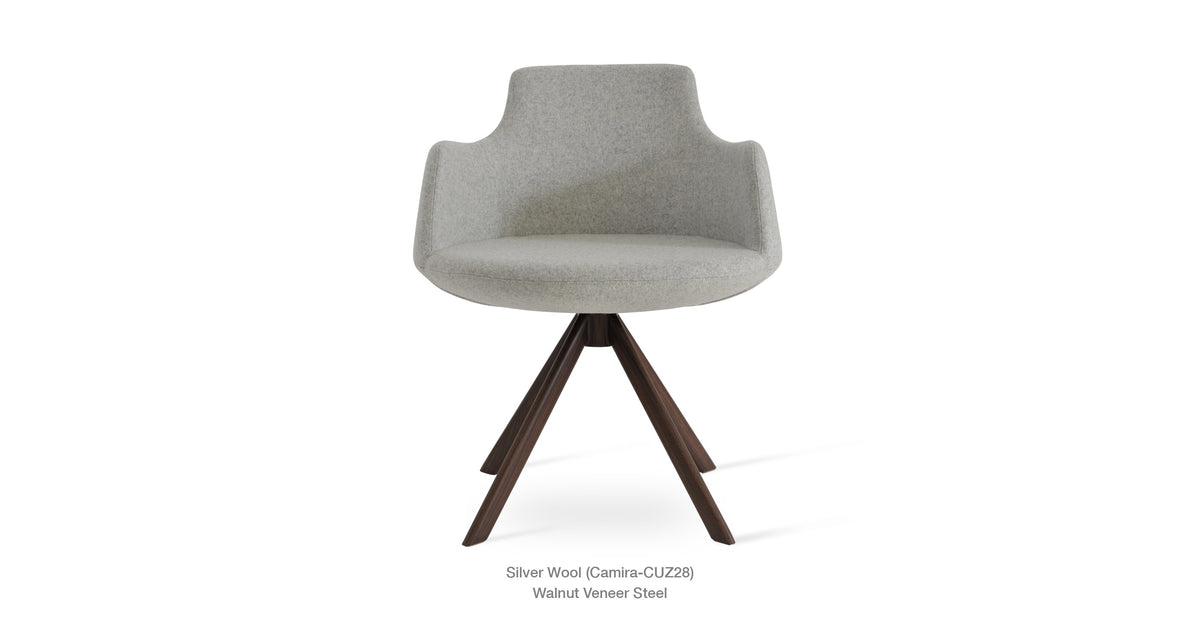 Dervish Sword Swivel Chair - comfortable seating for dining and office spaces | Image 3 | InSTYLE Home & Rugs