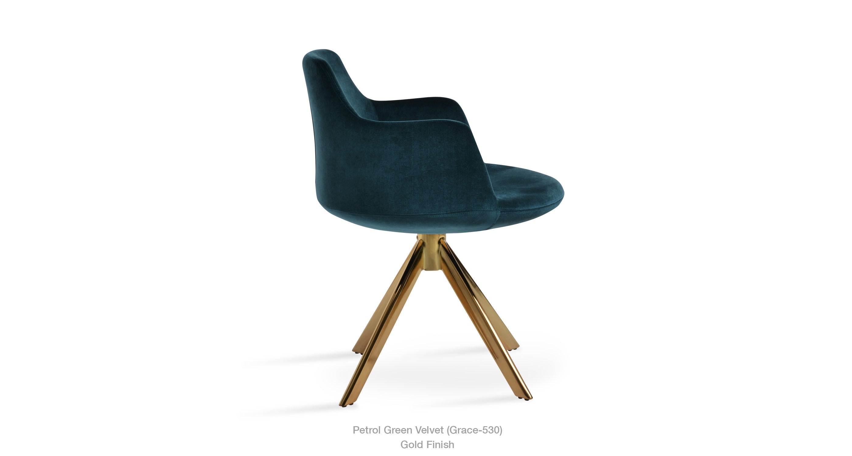 Dervish Sword Swivel Chair - comfortable seating for dining and office spaces | Image 4 | InSTYLE Home & Rugs