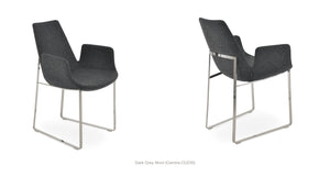 Eiffel Arm Sled Chair - comfortable dining experience | Image 1 | InSTYLE Home & Rugs