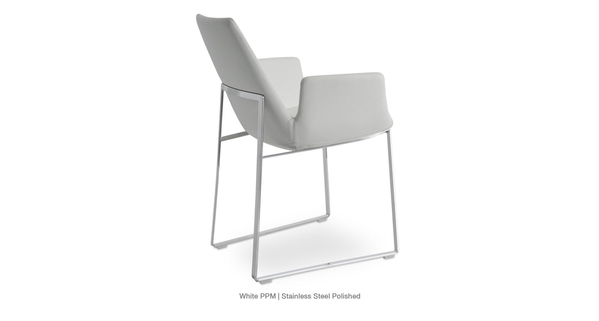 Eiffel Arm Sled Chair - comfortable dining experience | Image 15 | InSTYLE Home & Rugs