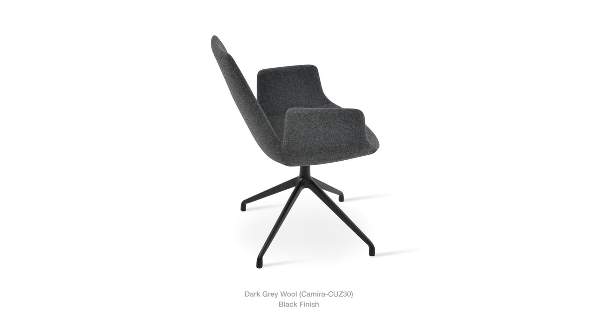 Eiffel Arm Spider Swivel Chair - comfortable seating for dining and office spaces | Image 4 | InSTYLE Home & Rugs