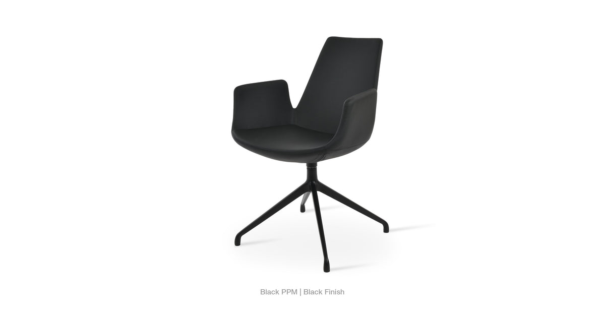 Eiffel Arm Spider Swivel Chair - comfortable seating for dining and office spaces | Image 9 | InSTYLE Home & Rugs