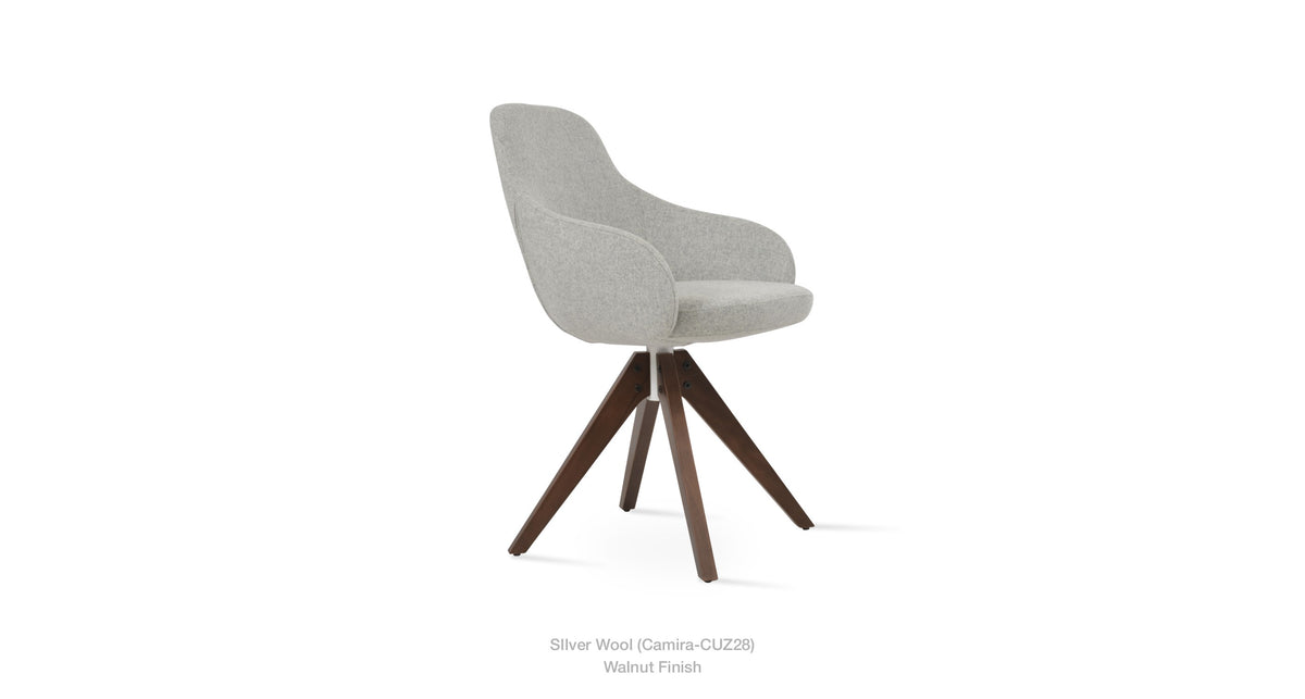 Gazel Arm Pyramid Swivel Chair - comfortable seating for dining and office spaces | Image 5 | InSTYLE Home & Rugs