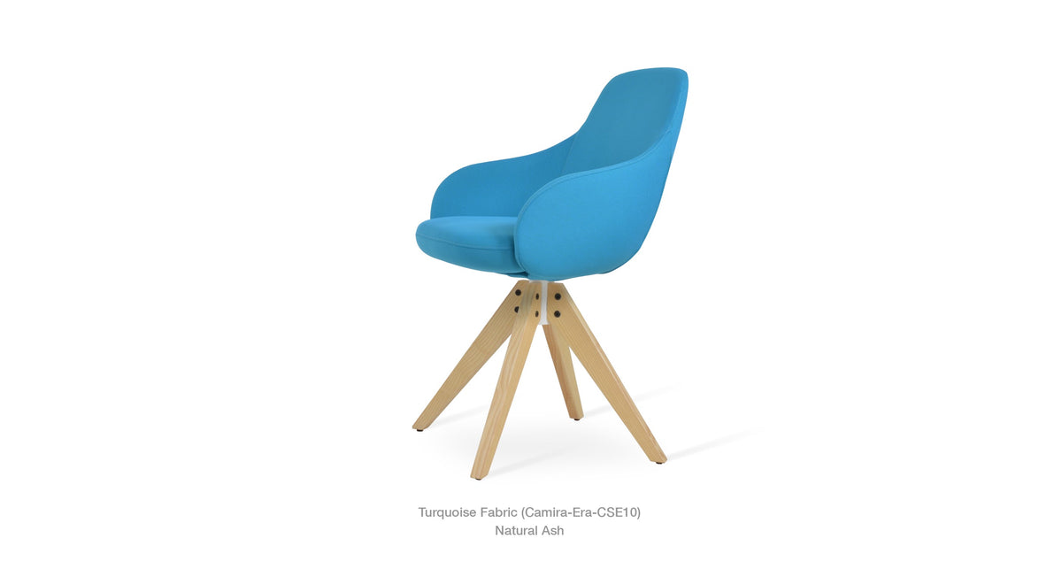 Gazel Arm Pyramid Swivel Chair - comfortable seating for dining and office spaces | Image 8 | InSTYLE Home & Rugs