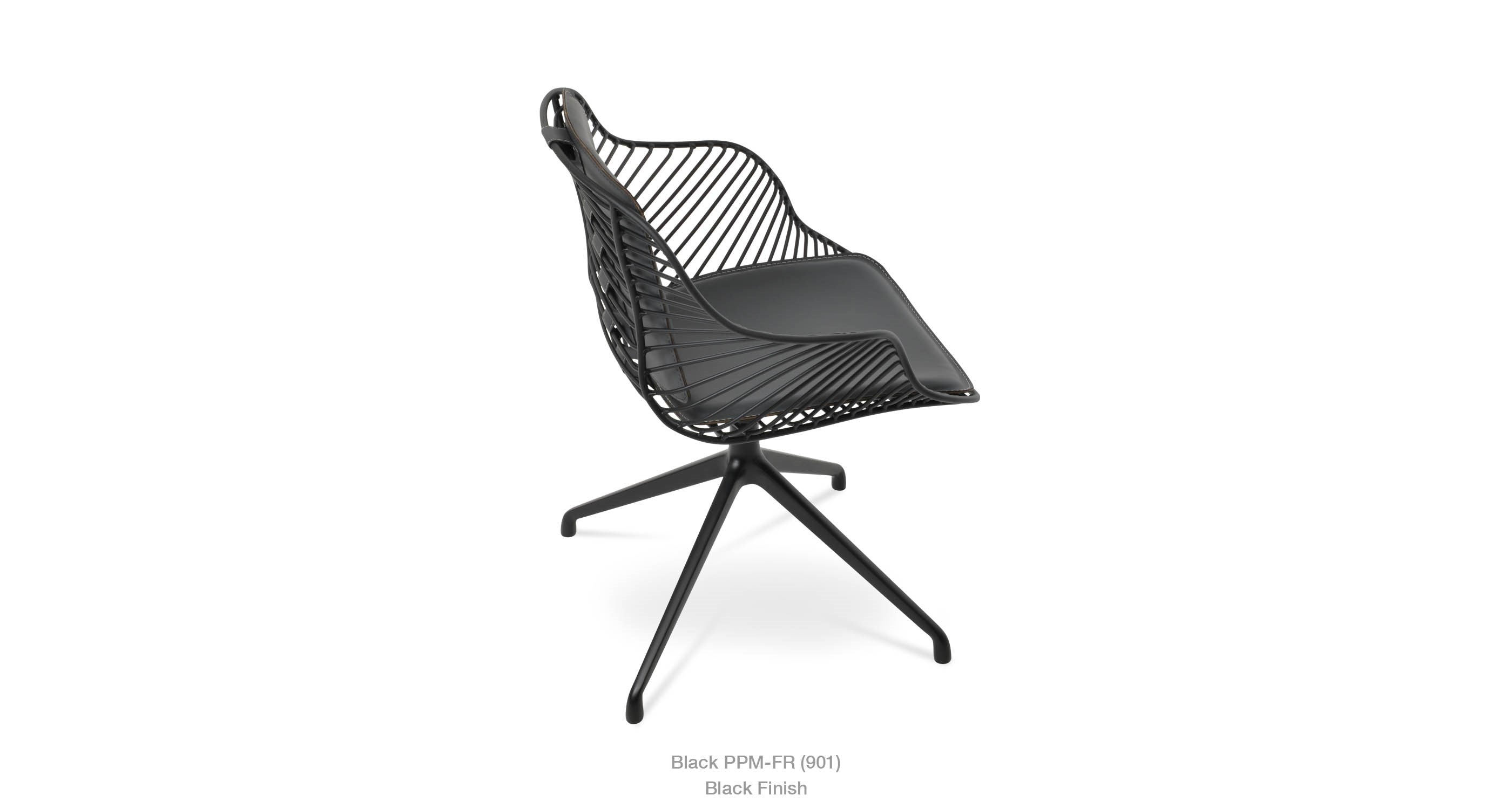 Zebra Spider Swivel Chair - comfortable seating for dining and office spaces | Image 3 | InSTYLE Home & Rugs