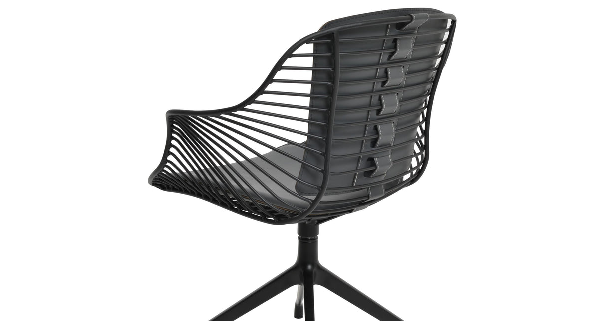 Zebra Spider Swivel Chair - comfortable seating for dining and office spaces | Image 4 | InSTYLE Home & Rugs