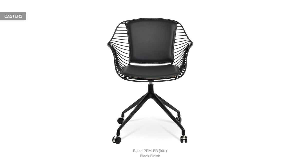 Zebra Spider Swivel Chair - comfortable seating for dining and office spaces | Image 5 | InSTYLE Home & Rugs