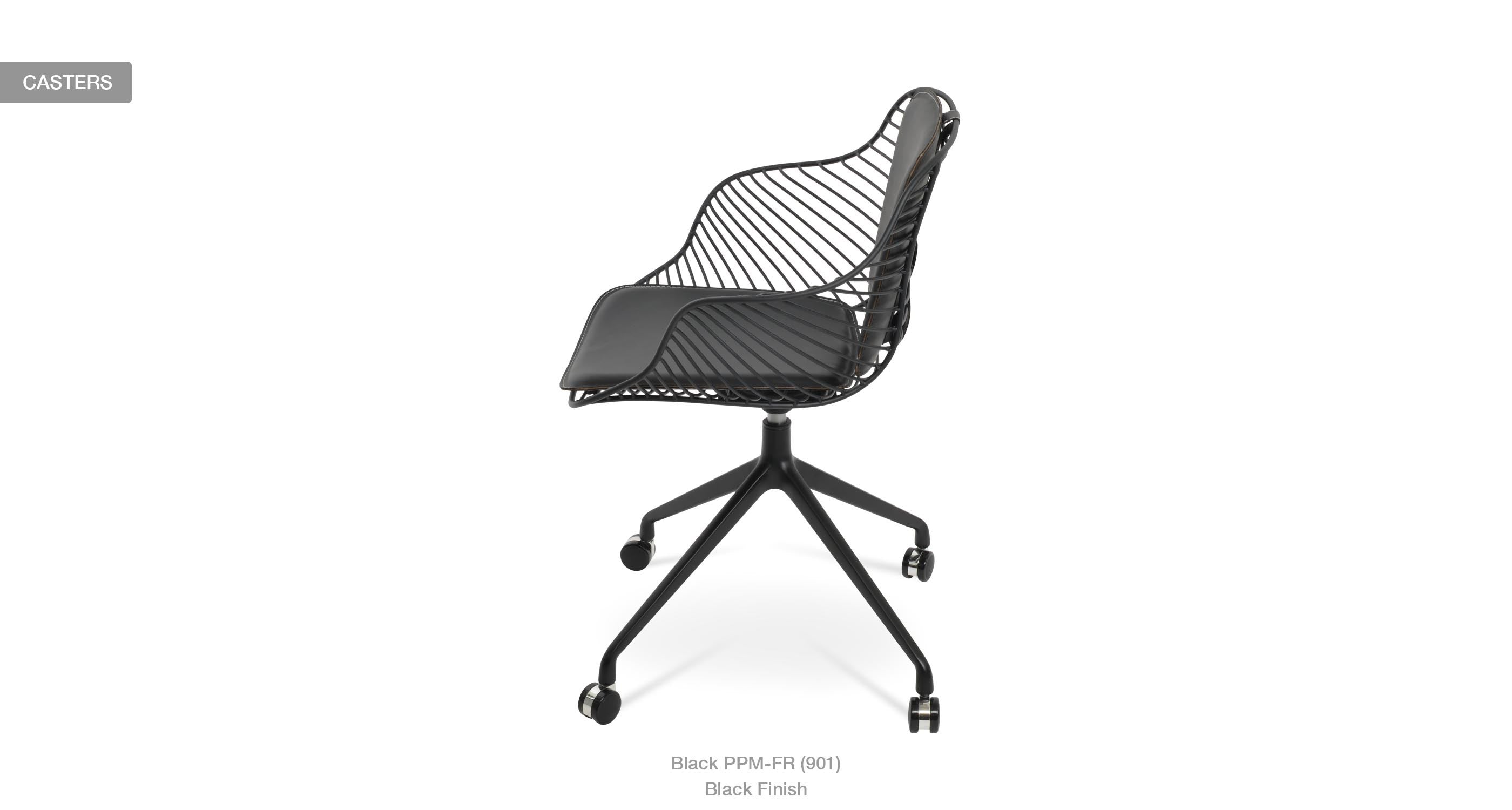Zebra Spider Swivel Chair - comfortable seating for dining and office spaces | Image 10 | InSTYLE Home & Rugs