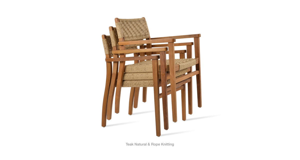 Palermo Teak Armchair - upholstered armchair with padded comfort | Image 3 | InSTYLE Home & Rugs