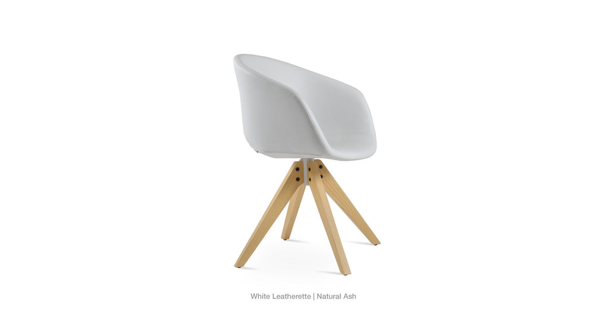 Tribeca Pyramid Swivel Chair - comfortable seating for dining and office spaces | Image 8 | InSTYLE Home & Rugs