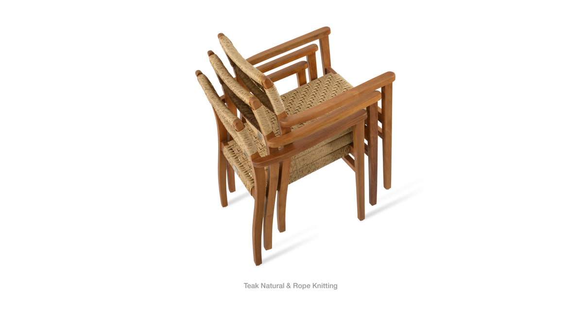 Palermo Teak Armchair - upholstered armchair with padded comfort | Image 5 | InSTYLE Home & Rugs