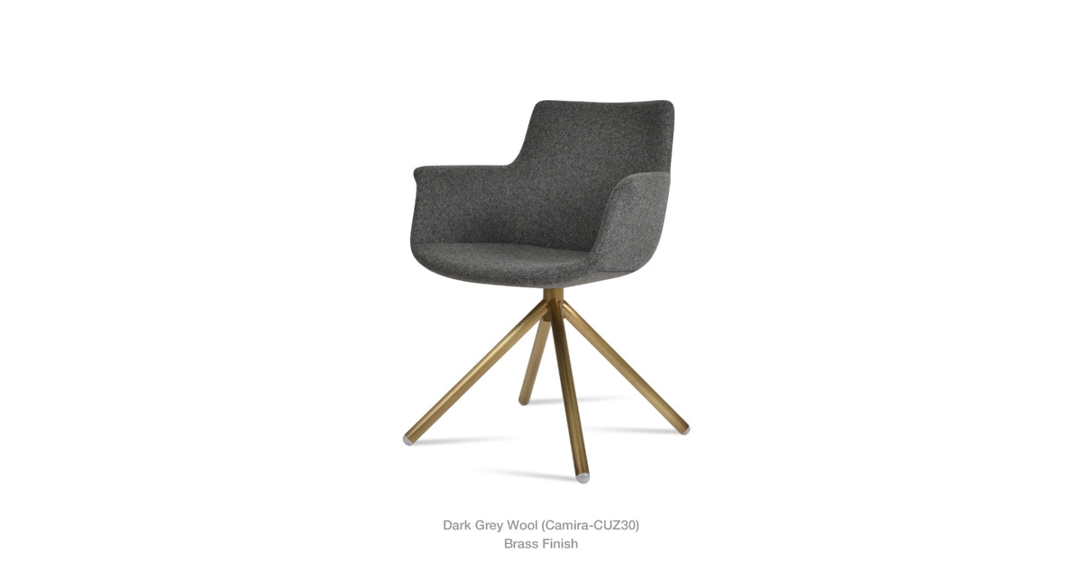 Bottega Stick Swivel Chair - comfortable seating for dining and office spaces | Image 3 | InSTYLE Home & Rugs
