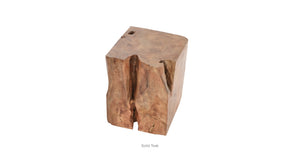 Heavy Cube Teak Side Table - perfect for holding drinks, lamps, and other essentials | Image 7 | InSTYLE Home & Rugs