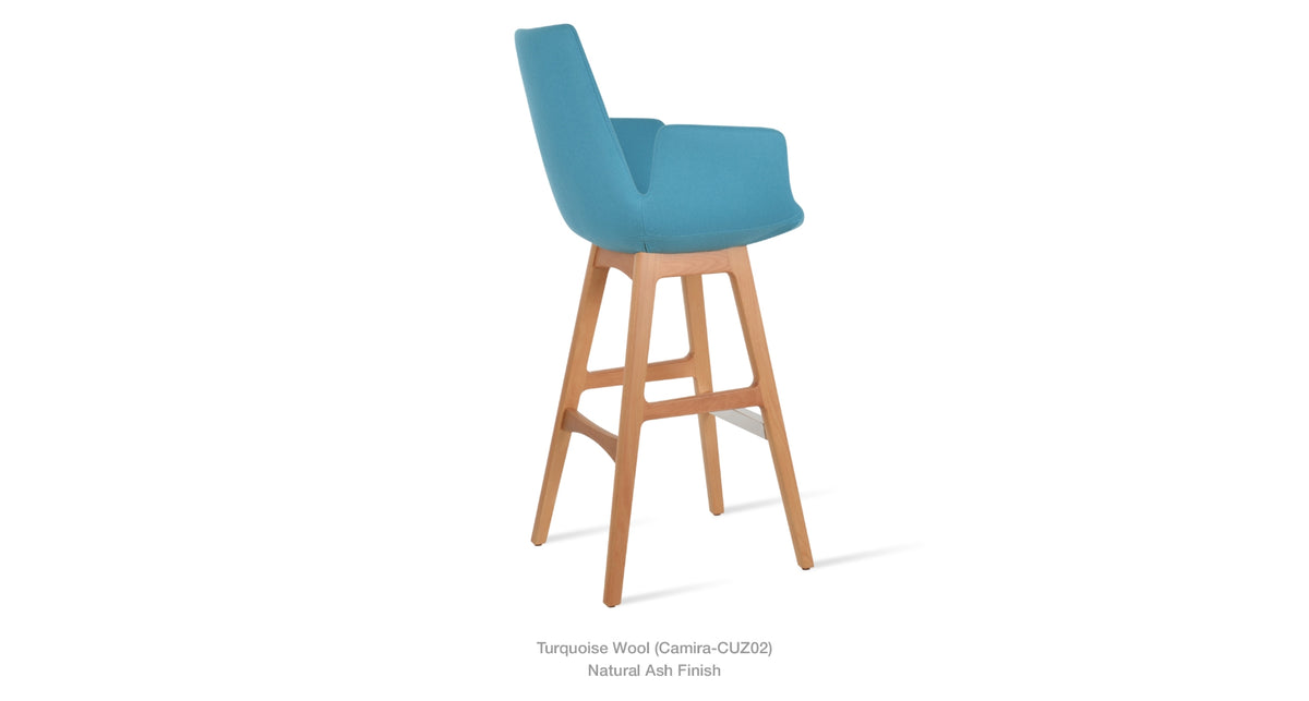 Eiffel Arm PR Wood Stools - available in various heights | Image 3 | InSTYLE Home & Rugs