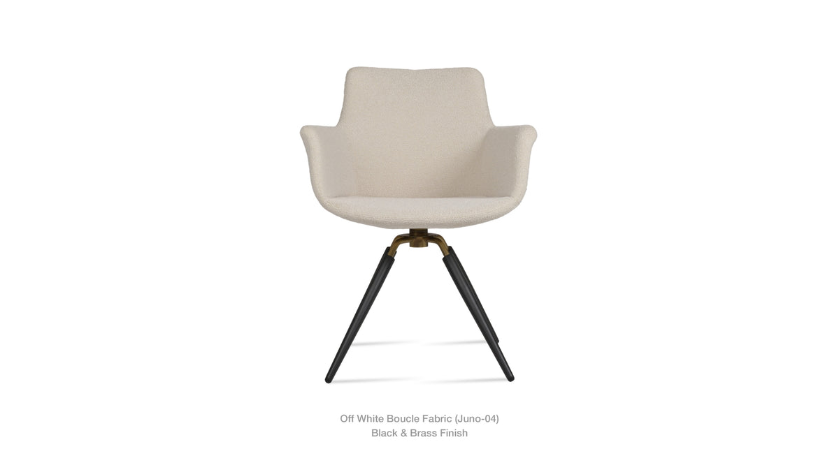 Bottega Carrot Swivel Chair - durable construction for long-lasting use | Image 6 | InSTYLE Home & Rugs