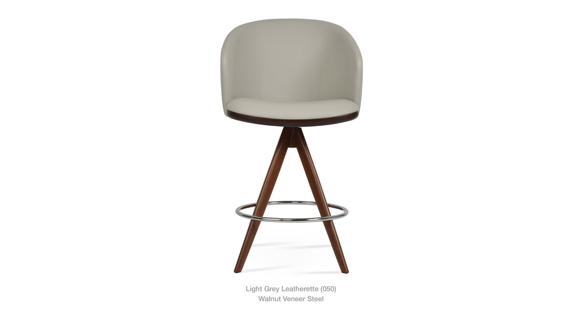 Athena Pyramid MW Swivel Stools - available in various heights | Image 3 | InSTYLE Home & Rugs