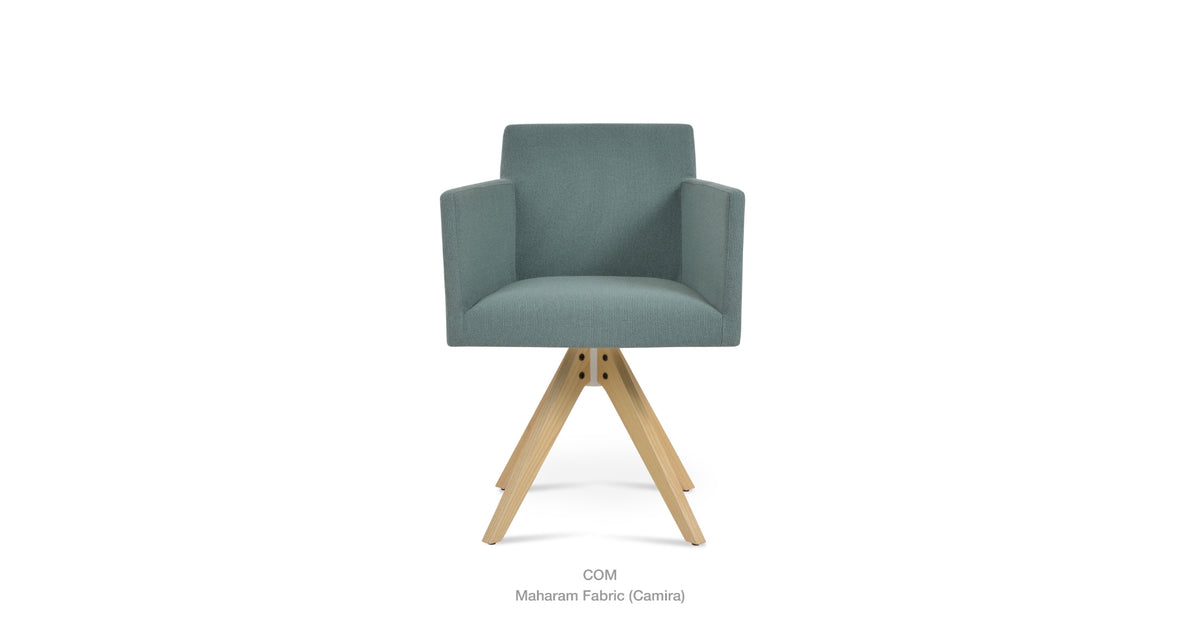 Harput Pyramid Swivel Chair - comfortable seating for dining and office spaces | Image 24 | InSTYLE Home & Rugs