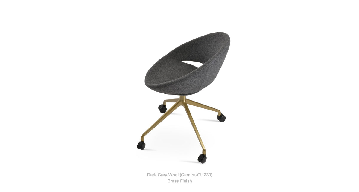 Crescent Spider Swivel Chair - comfortable seating for dining and office spaces | Image 5 | InSTYLE Home & Rugs