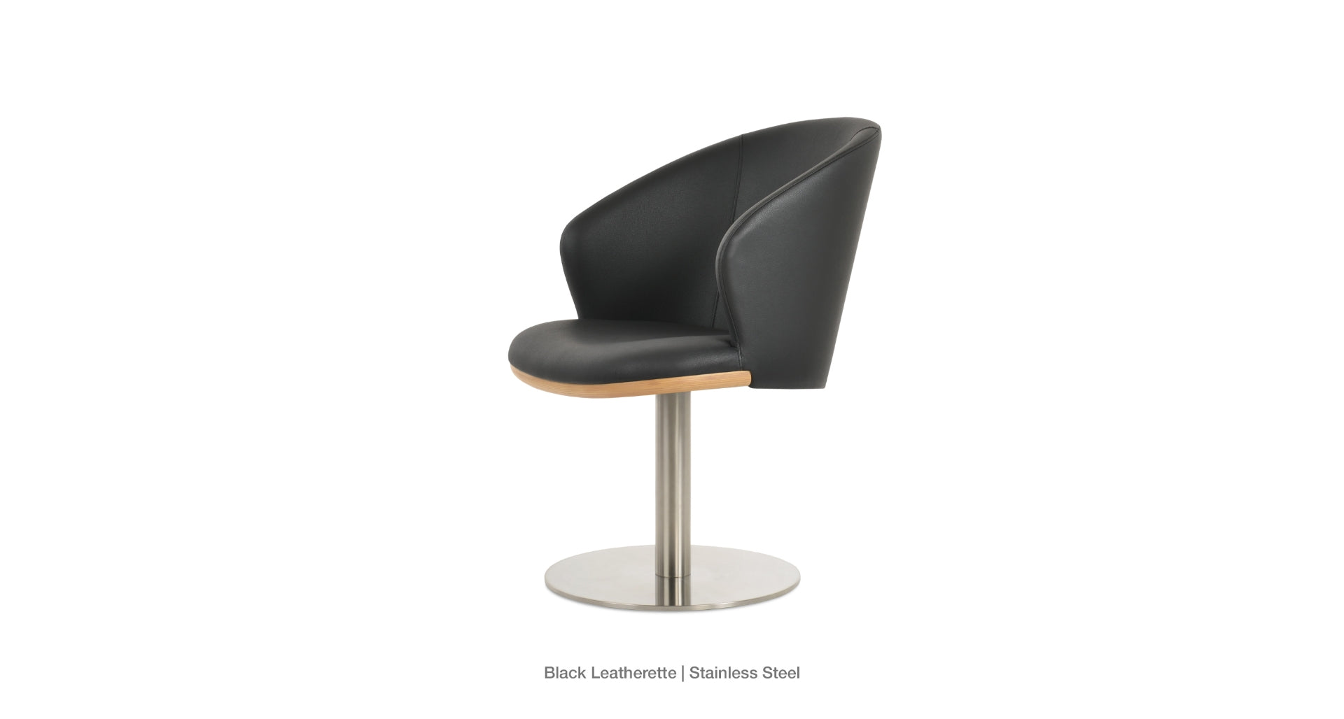 Athena Round Swivel Chair - comfortable seating for dining and office spaces | Image 4 | InSTYLE Home & Rugs