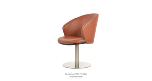 Athena Round Swivel Chair - comfortable seating for dining and office spaces | Image 6 | InSTYLE Home & Rugs